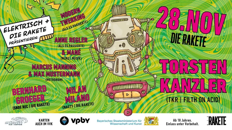 Veranstaltungsflyer: ELEKTRISCH pres. TORSTEN KANZLER (TKR)