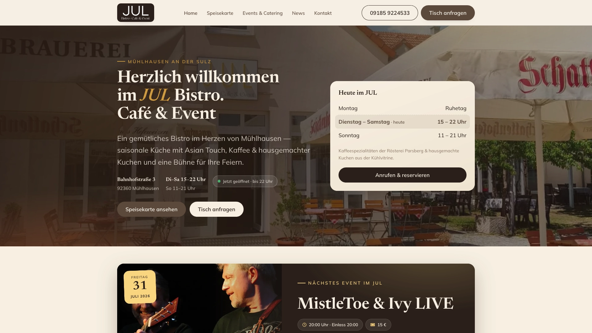 Nachher: modernes Webdesign von pixlwerk